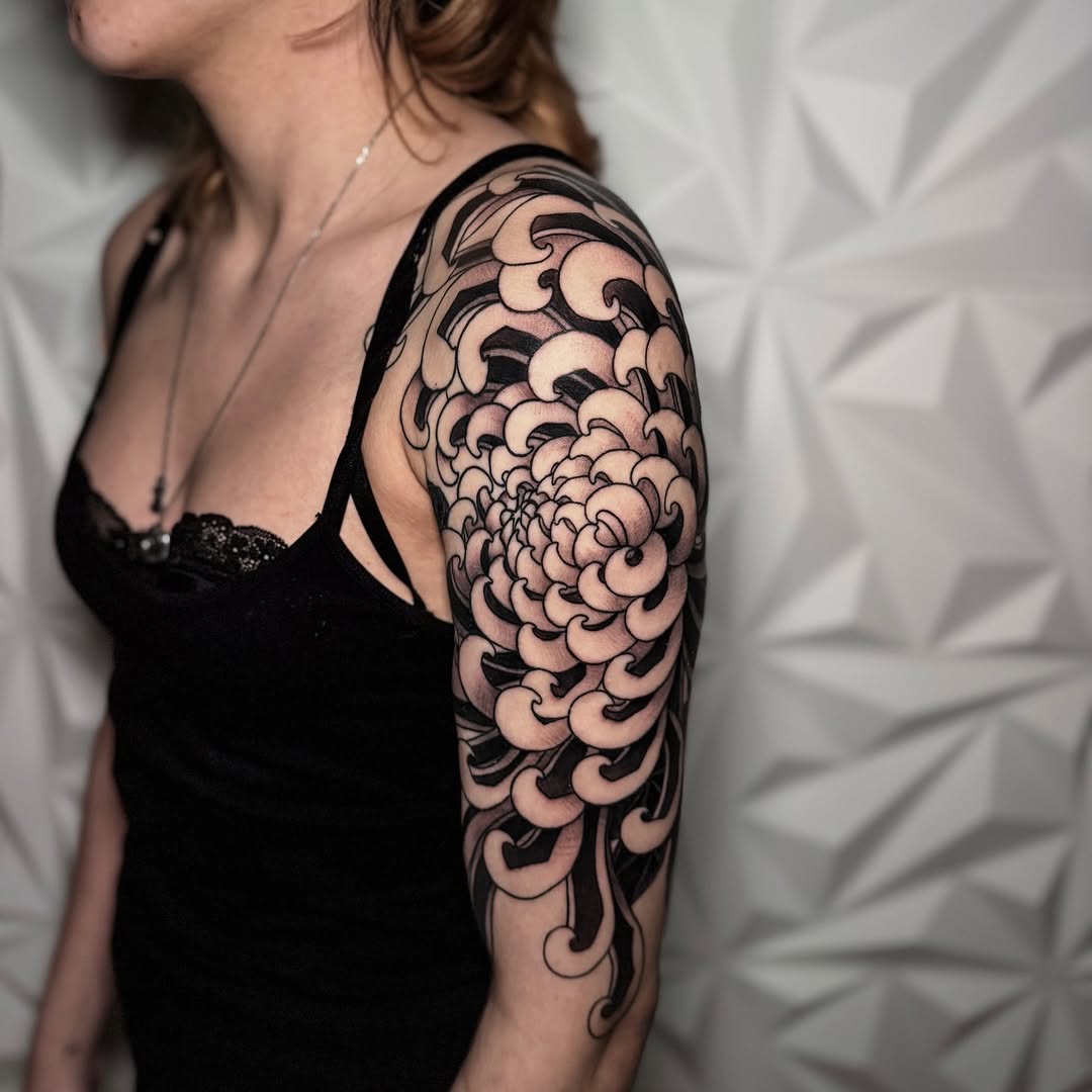 Tattoo by @matttrimbletattoo — japanese_irezumi, black_and_grey