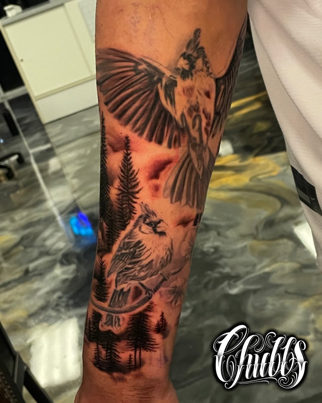 Tattoo by @tatsbychubbs — black_and_grey, realism