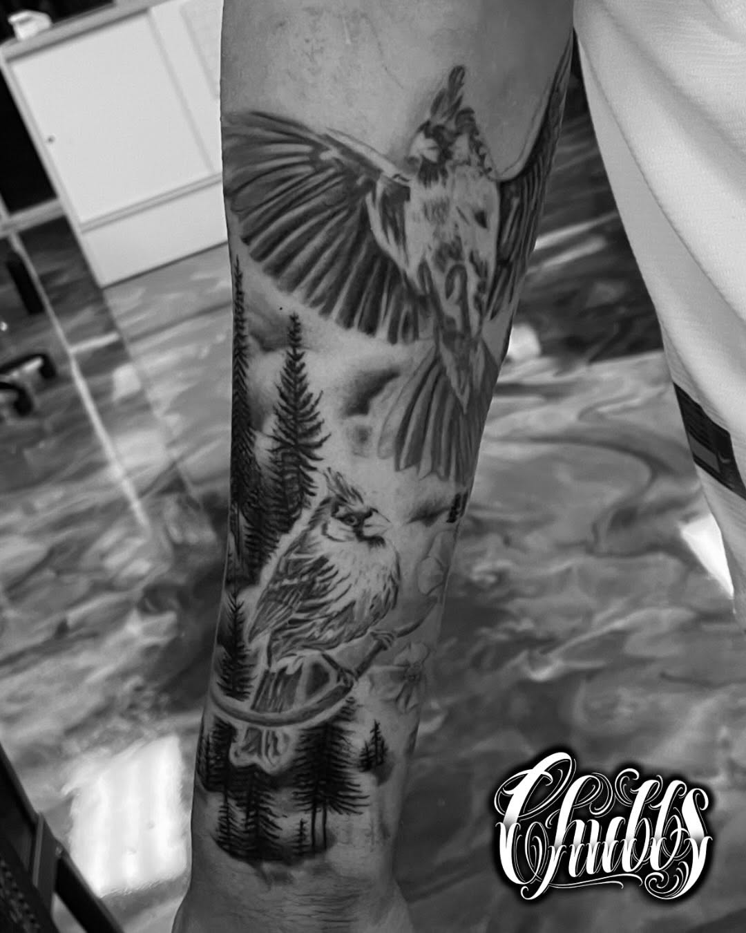 Tattoo by @tatsbychubbs — black_and_grey, realism