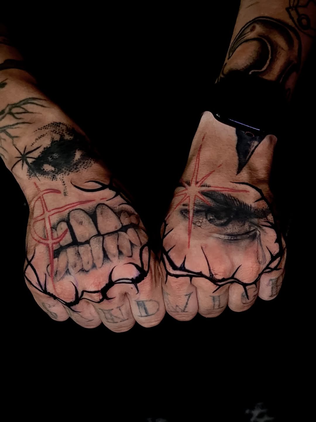 Tattoo by @desolate_tattoos — blackwork, illustrative