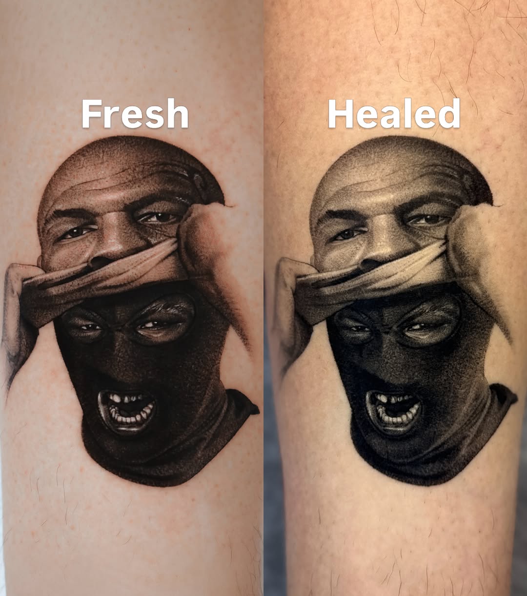 Tattoo by @_via_saru — realism, black_and_grey