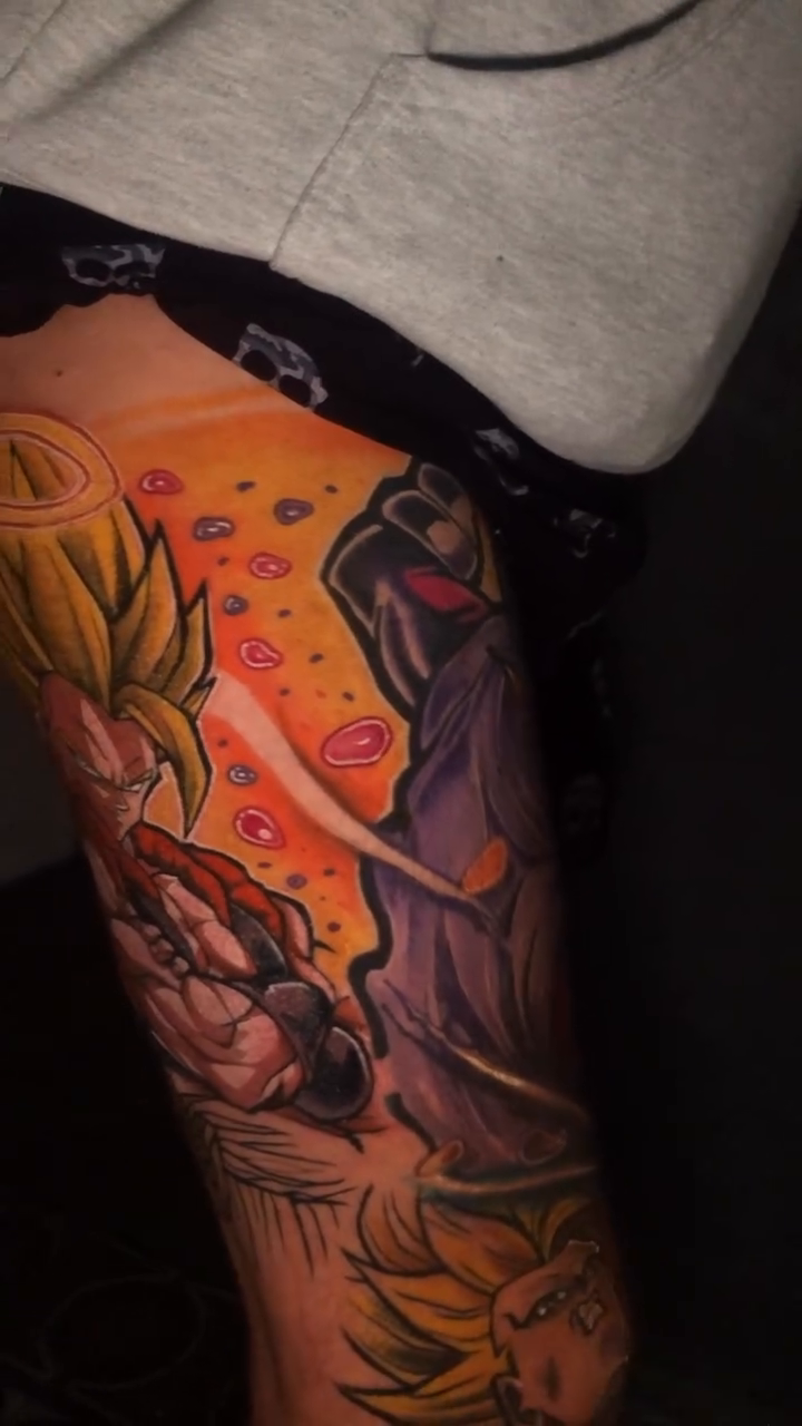 Tattoo by @burla.arte — illustrative, anime