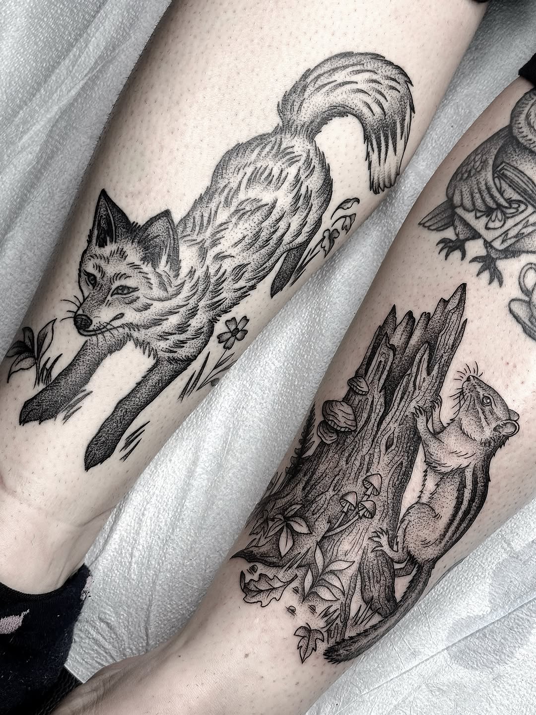Tattoo by @breezytucker — illustrative, dotwork