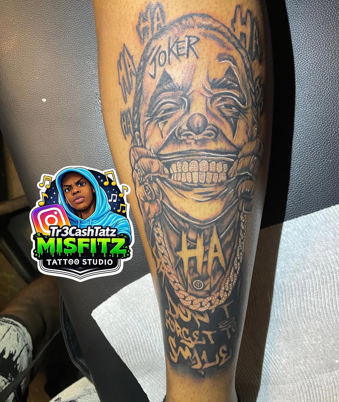 Tattoo by @tr3cashtats — realism, black_and_grey