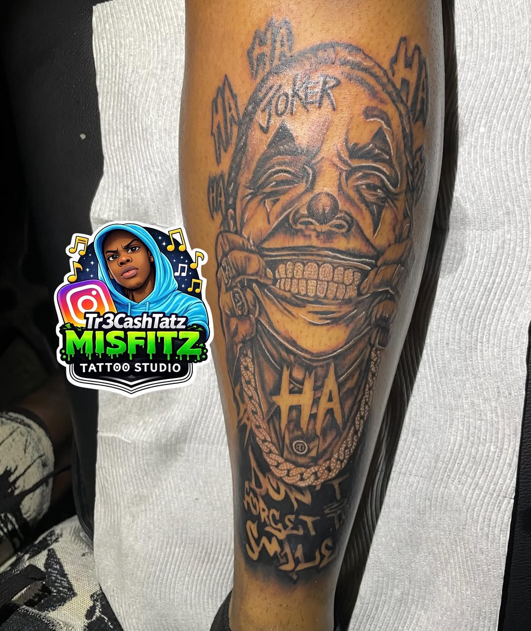 Tattoo by @tr3cashtats — realism, black_and_grey