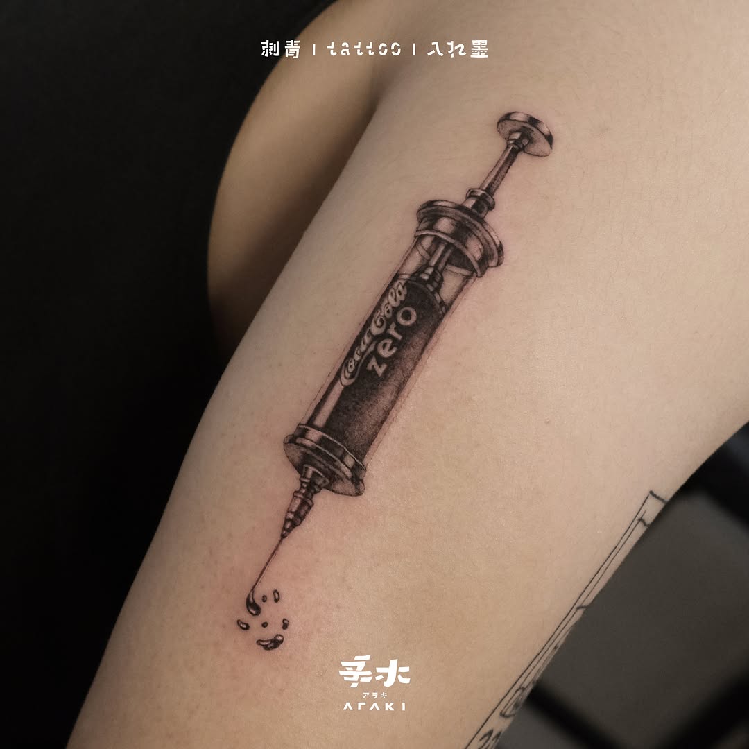 Tattoo by @araki_tattoo — realism, black_and_grey