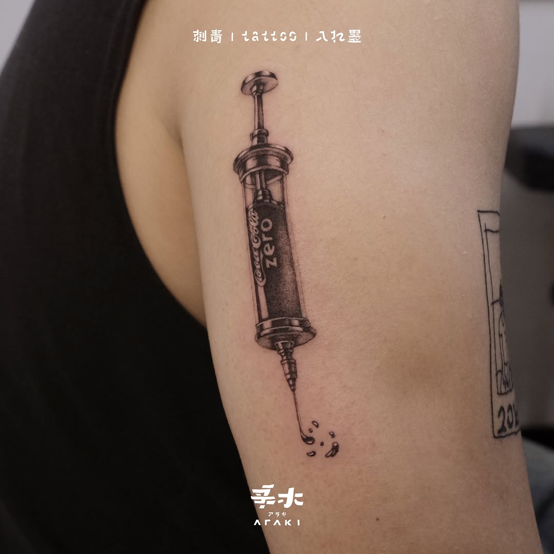 Tattoo by @araki_tattoo — black_and_grey, realism