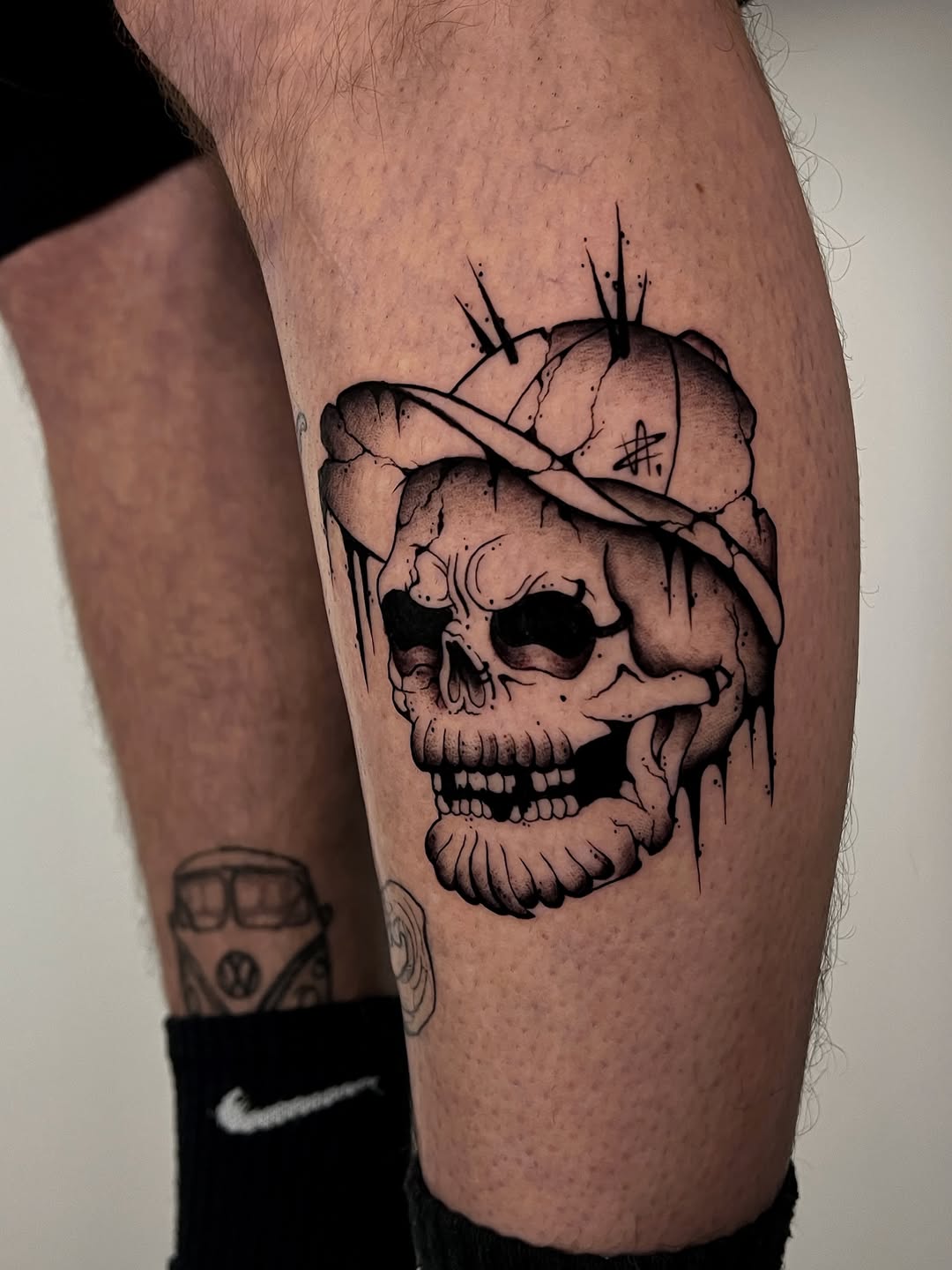 Tattoo by @rebel_milly — black_and_grey, chicano