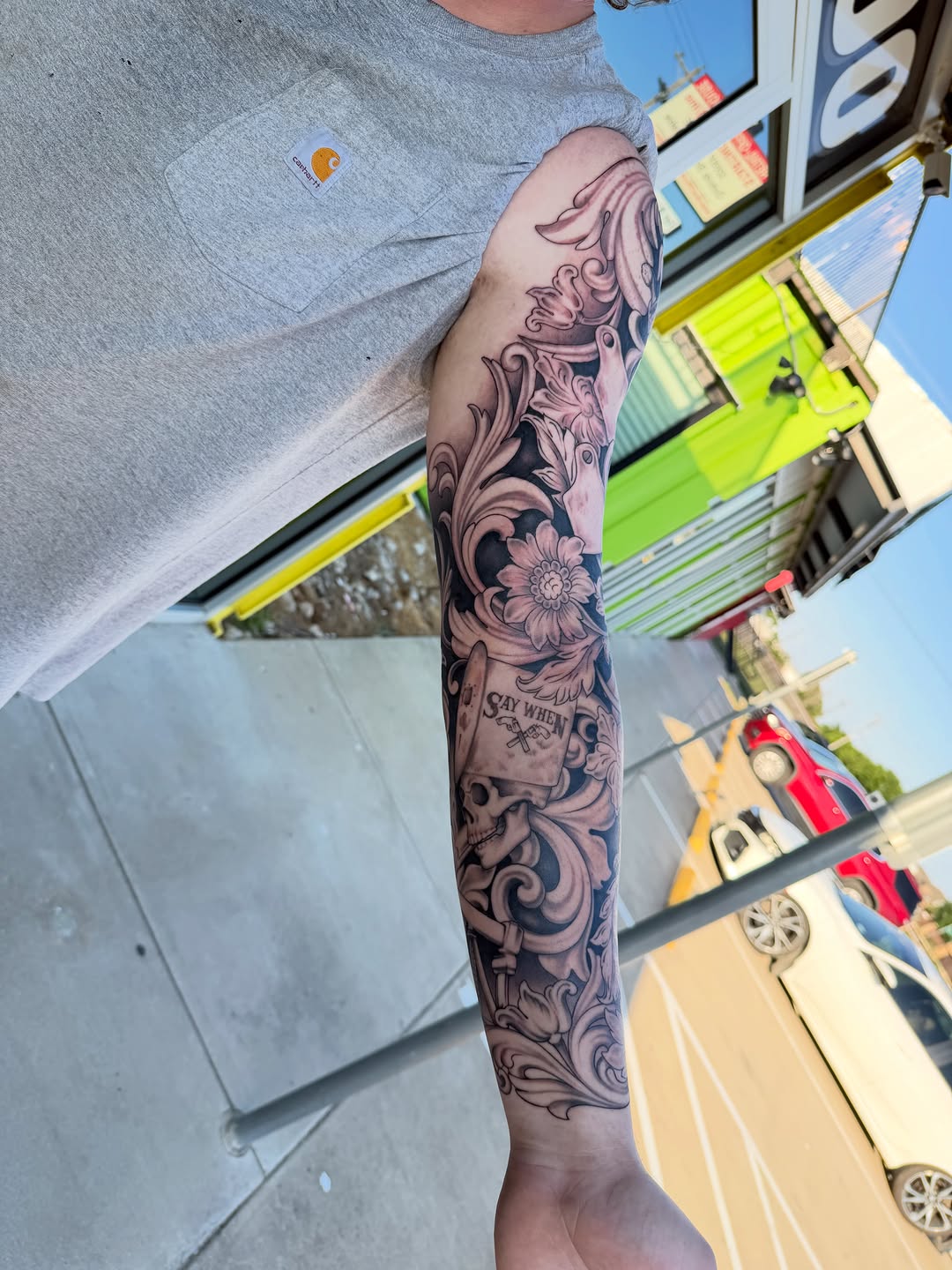 Tattoo by @jadenbelle_j — black_and_grey, ornamental