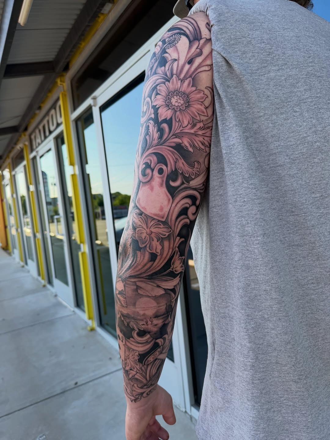 Tattoo by @jadenbelle_j — black_and_grey, ornamental