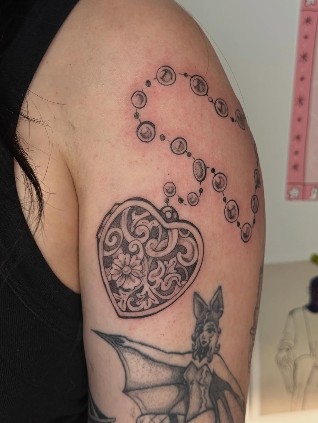 Tattoo by @cat.tatz — black_and_grey, ornamental