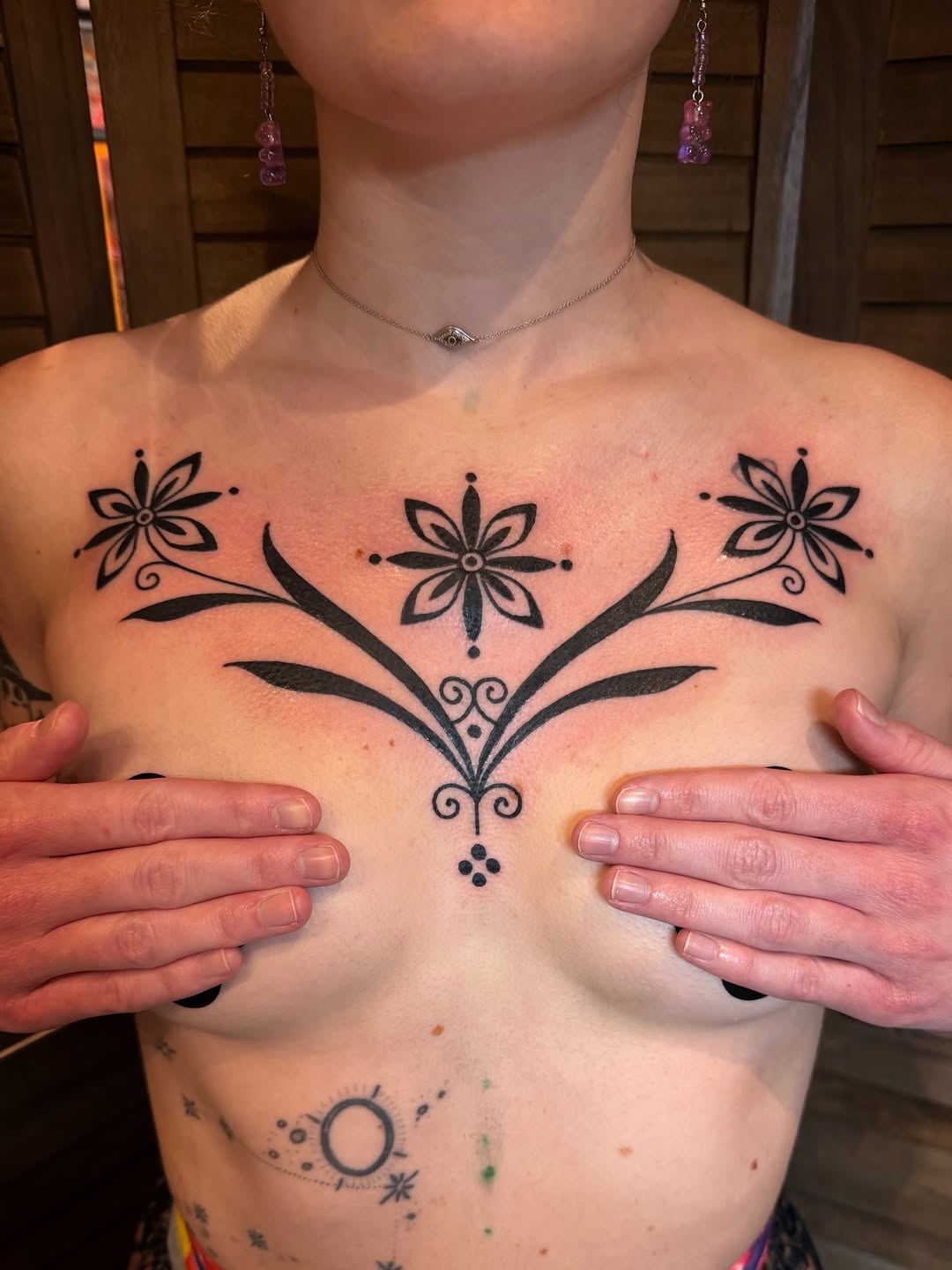 Tattoo by @cosmic___karma โ ornamental, fine_line