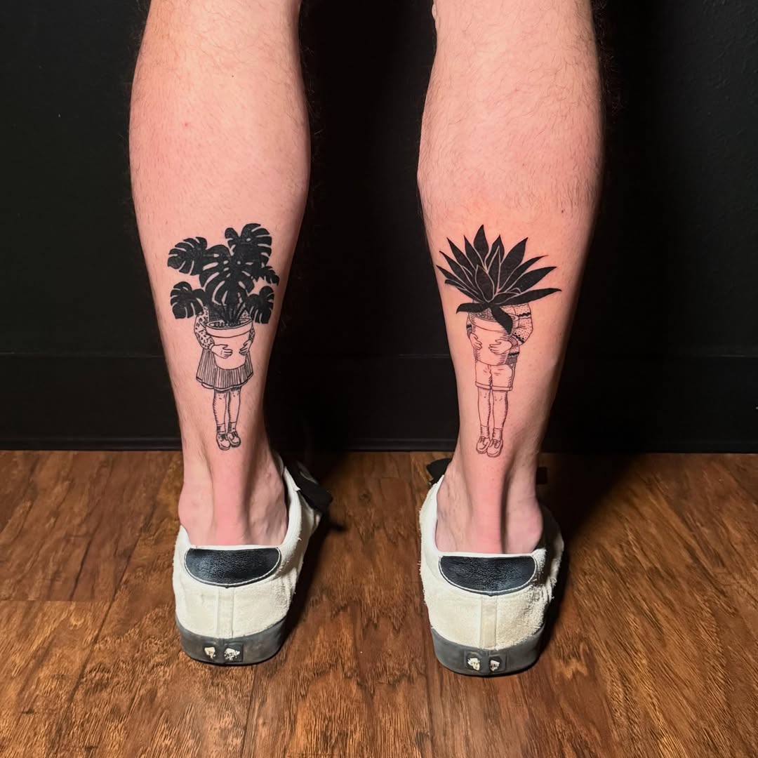 Tattoo by @bunny_and_the_echomen — illustrative, blackwork