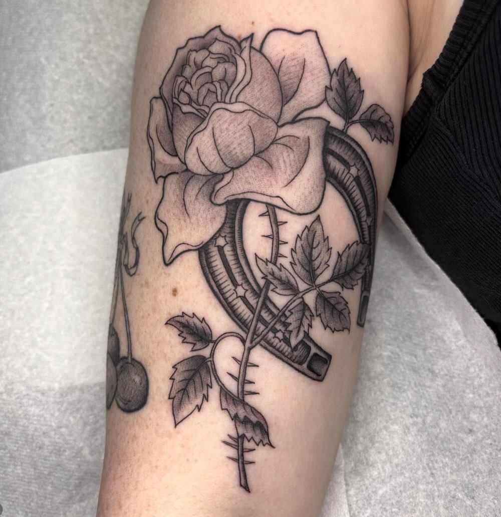 Tattoo by @ameliarosetattoo — black_and_grey