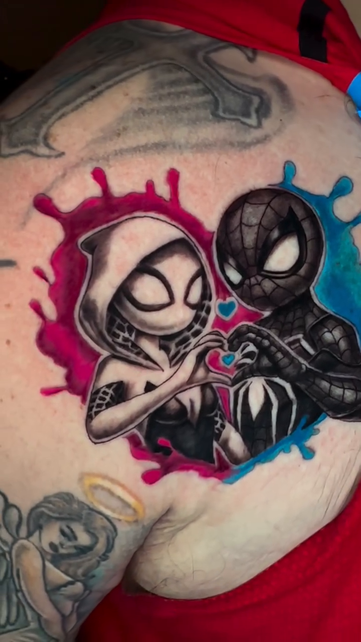 Tattoo by @andrewmontoyatattoo — neo_traditional, anime