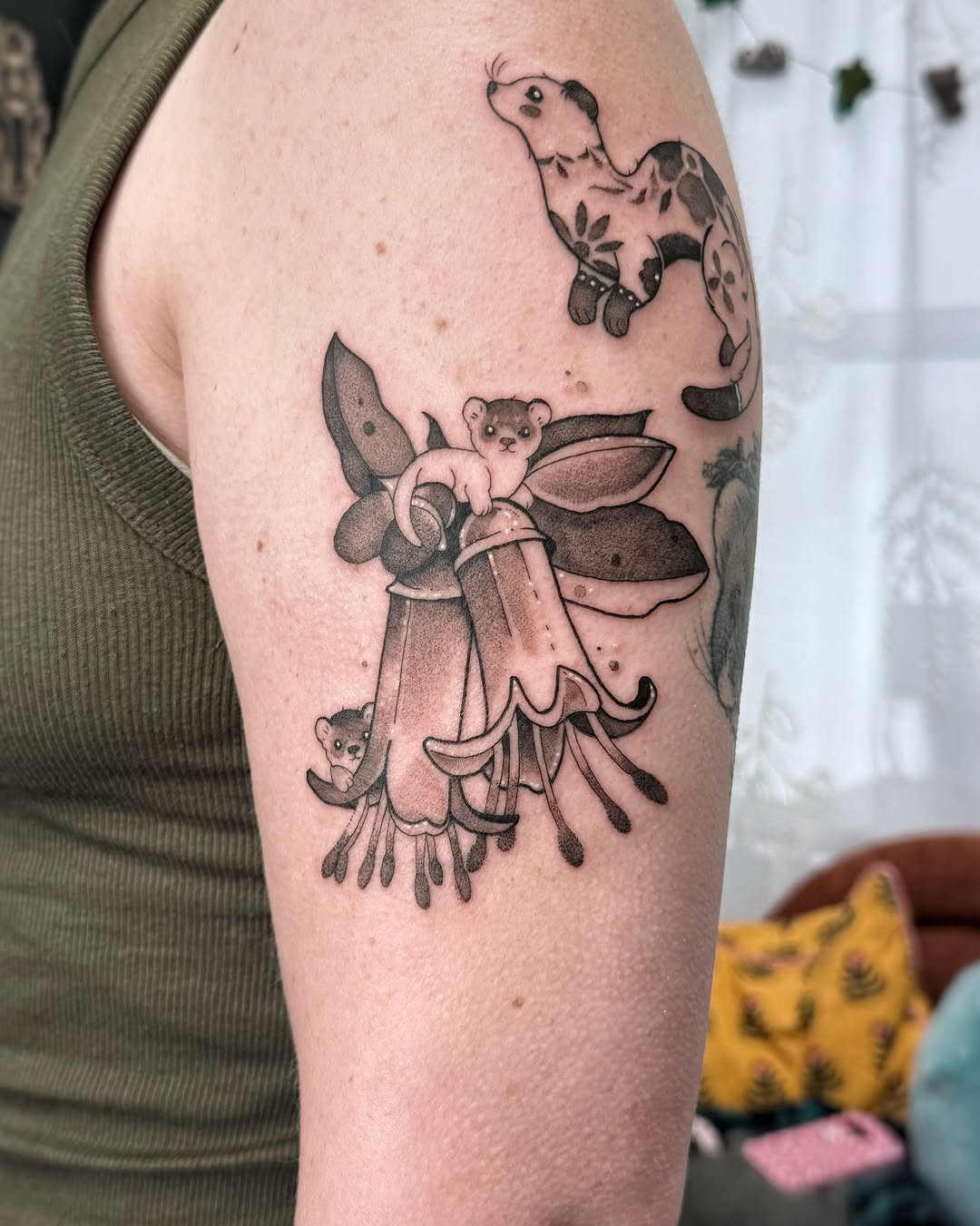 Tattoo by @petite.thief — illustrative, black_and_grey