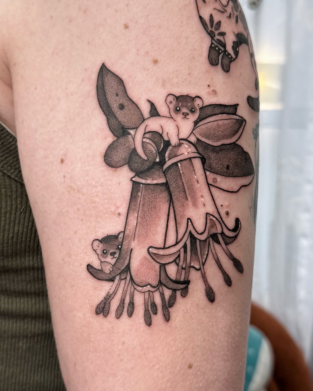 Tattoo by @petite.thief — illustrative, black_and_grey