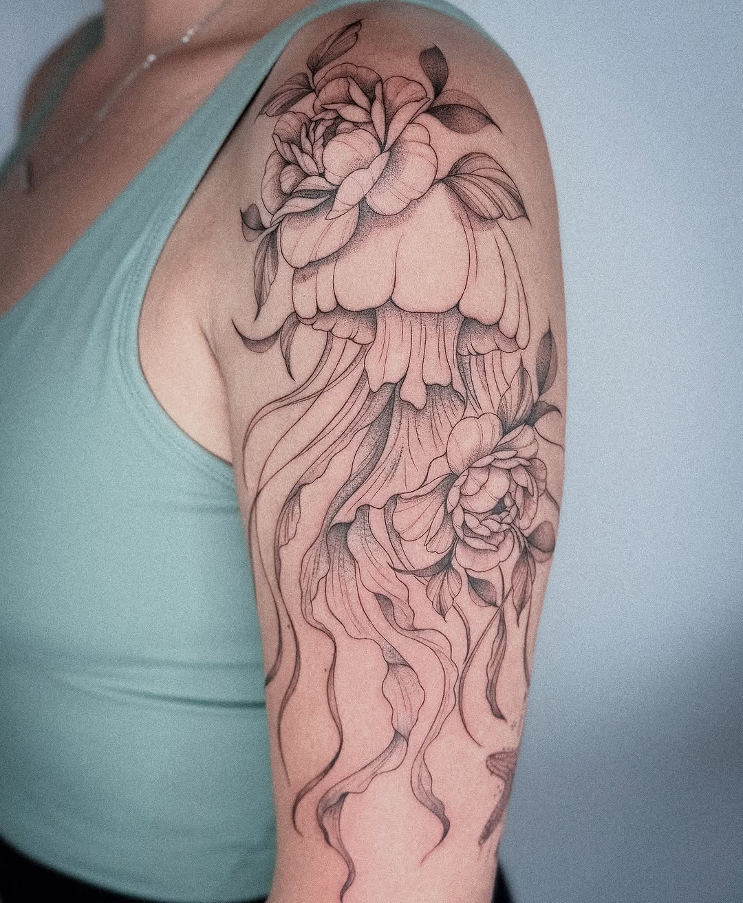 Tattoo by @inkedwithco β fine_line, black_and_grey