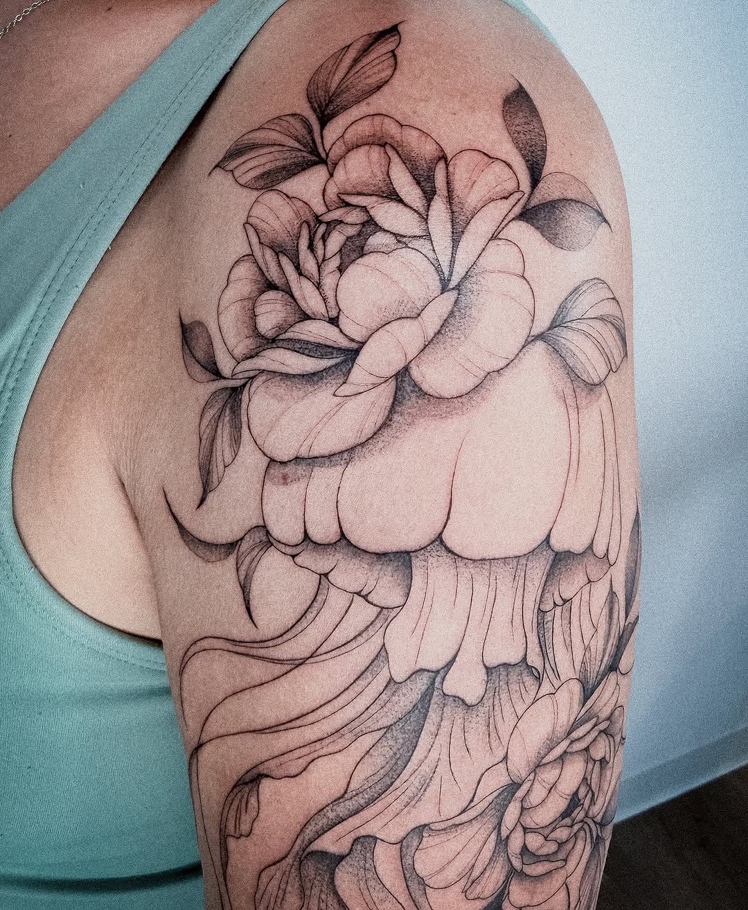 Tattoo by @inkedwithco β fine_line, black_and_grey