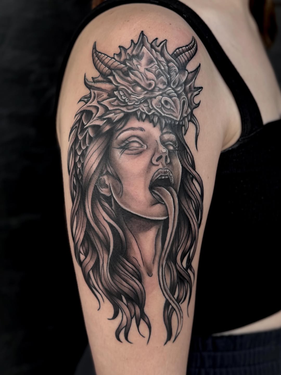 Tattoo by @tat.suey.ink — black_and_grey, realism