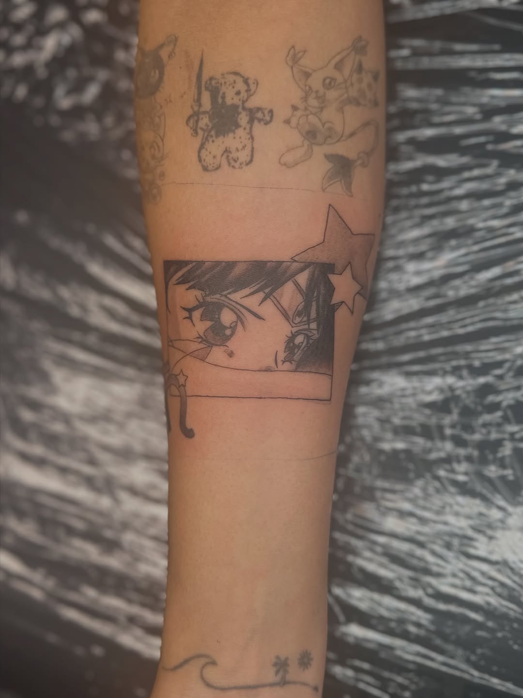 Tattoo by @starsantos.tattoo β anime, fine_line