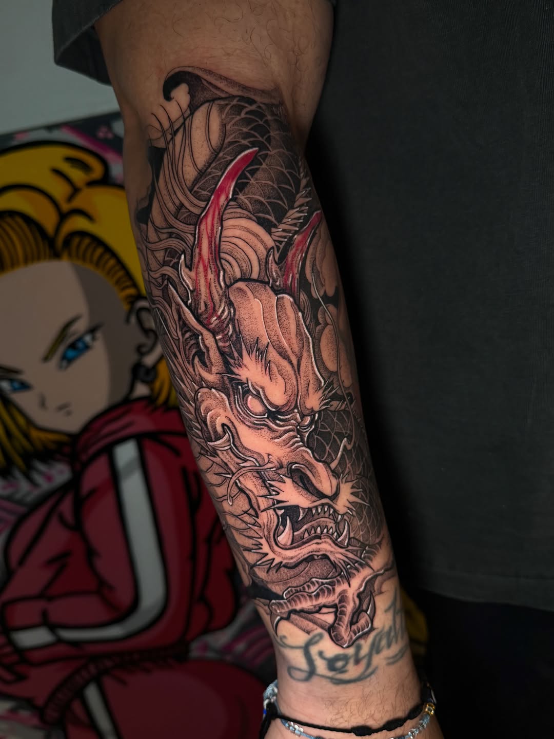 Tattoo by @spin_ink — japanese_irezumi, black_and_grey