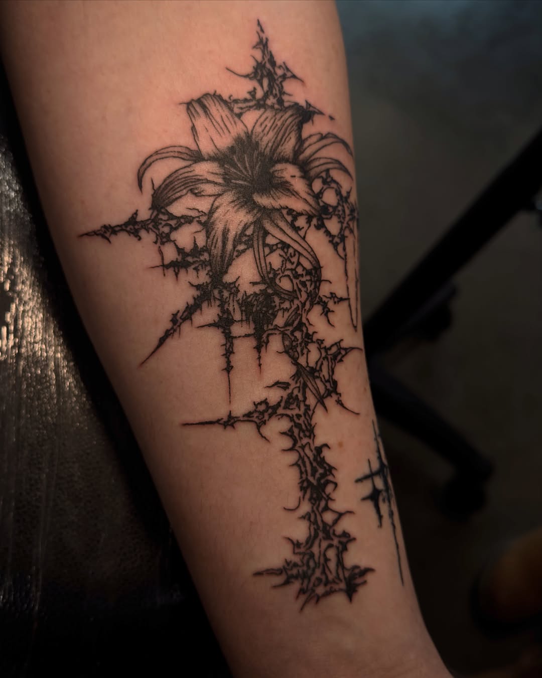 Tattoo by @severin0art — blackwork, illustrative