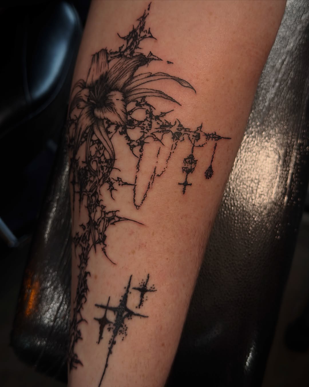 Tattoo by @severin0art — illustrative, blackwork