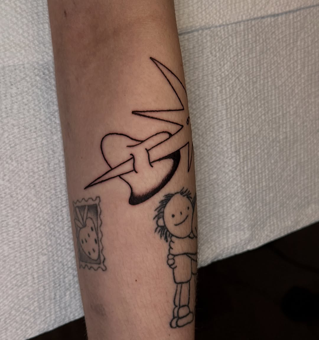 Tattoo by @thatguytattoos — illustrative, sketch