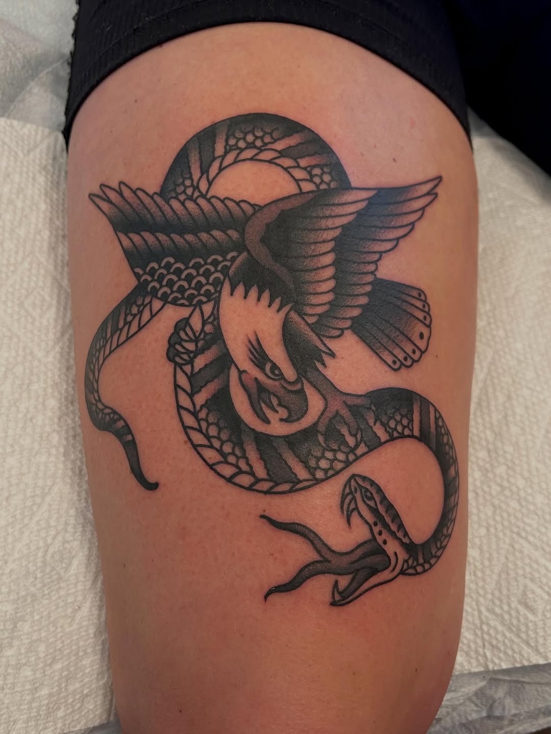 Tattoo by @christian.lasyone โ american_traditional, black_and_grey