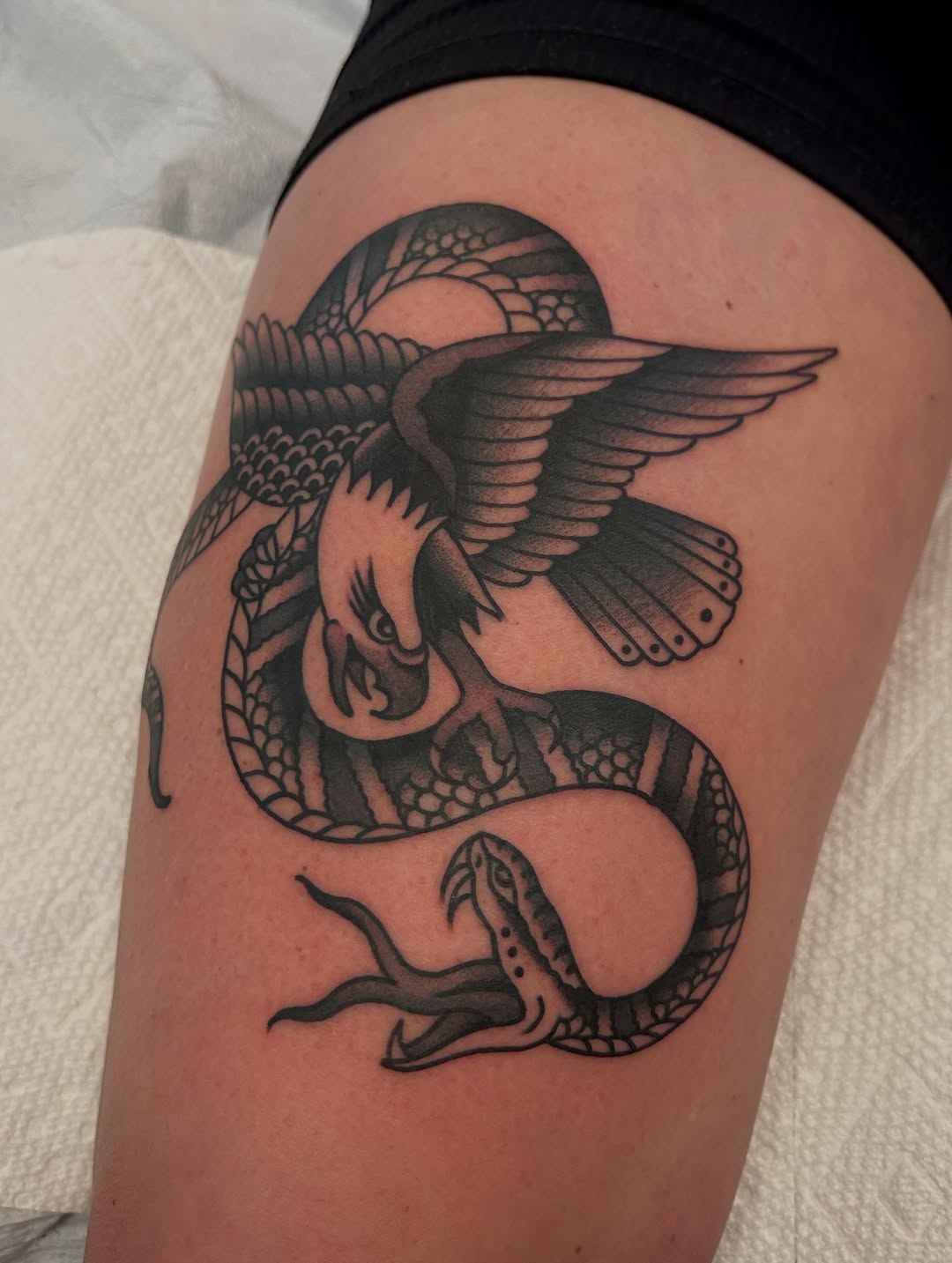 Tattoo by @christian.lasyone โ american_traditional, black_and_grey