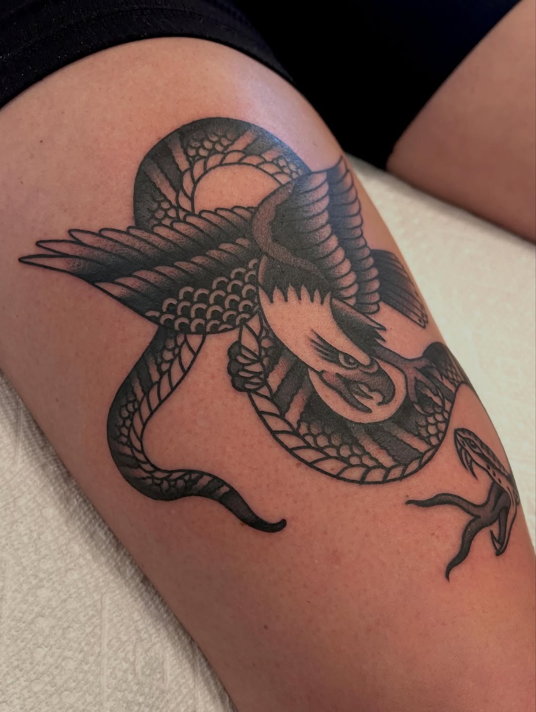Tattoo by @christian.lasyone โ american_traditional, black_and_grey