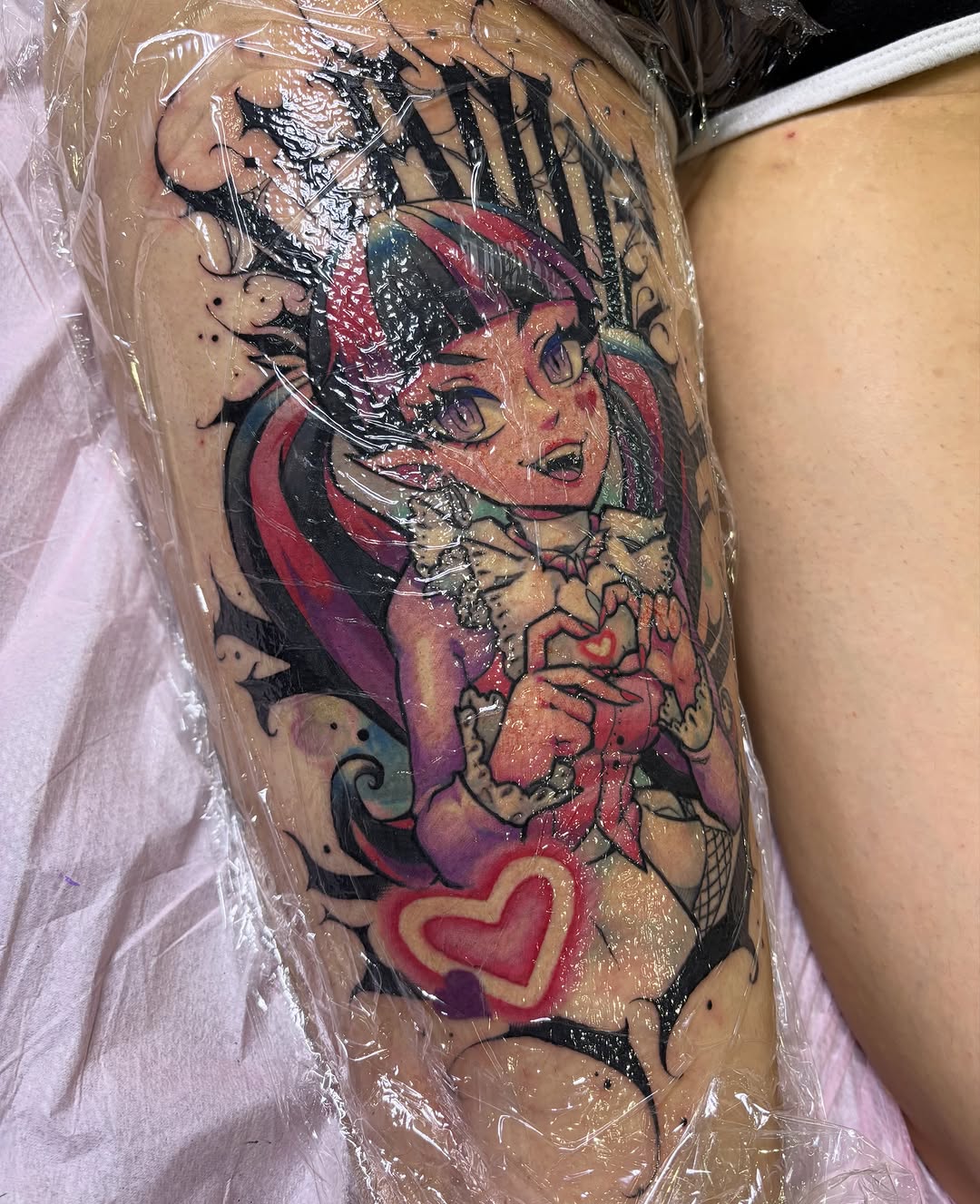 Tattoo by @morgue.inkz — new_school, anime