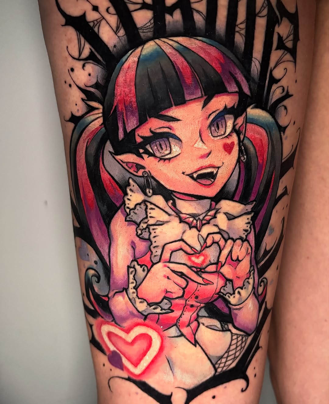 Tattoo by @morgue.inkz — new_school, anime
