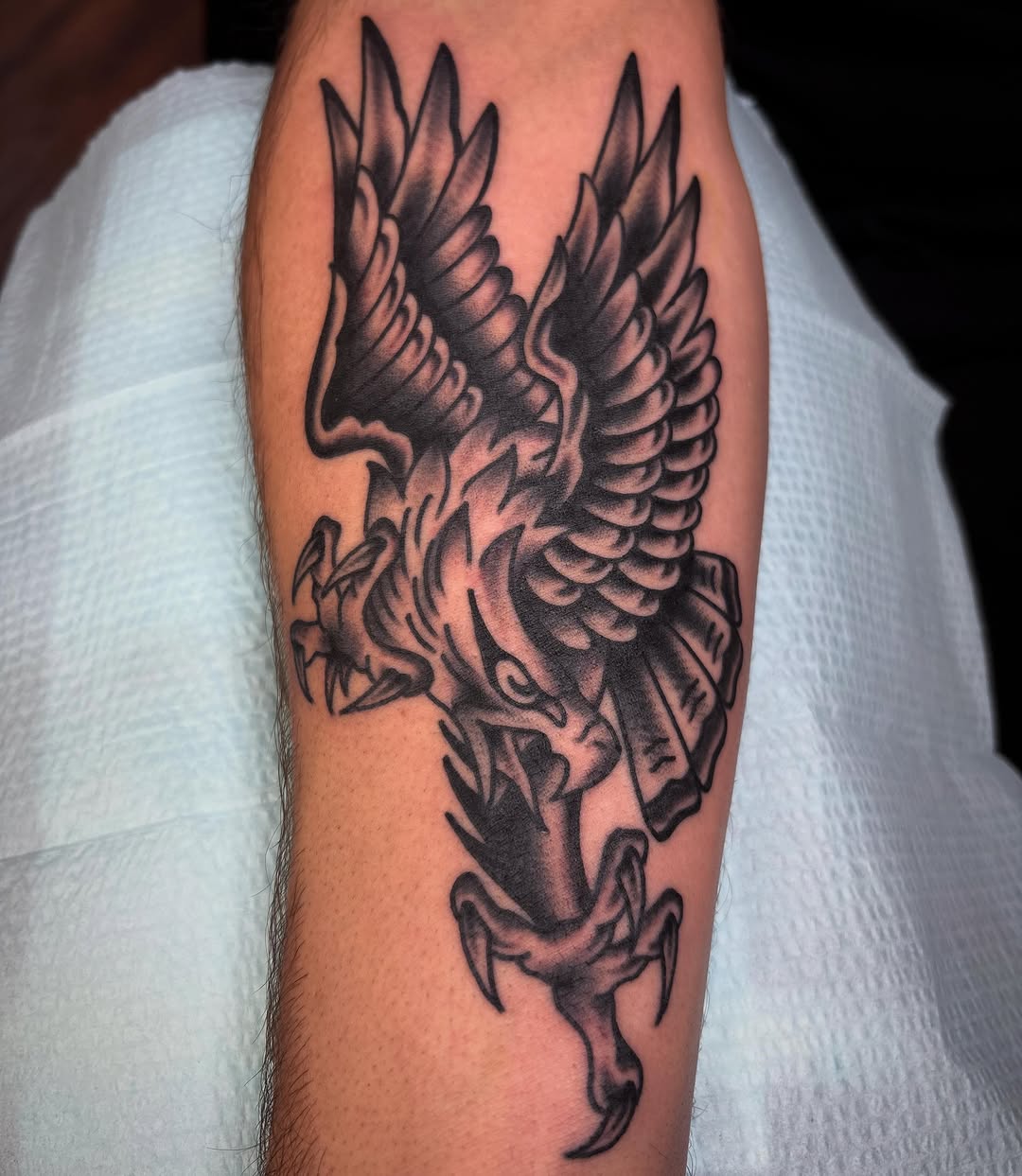 Tattoo by @tommy_wenzell_tattoos — american_traditional, black_and_grey