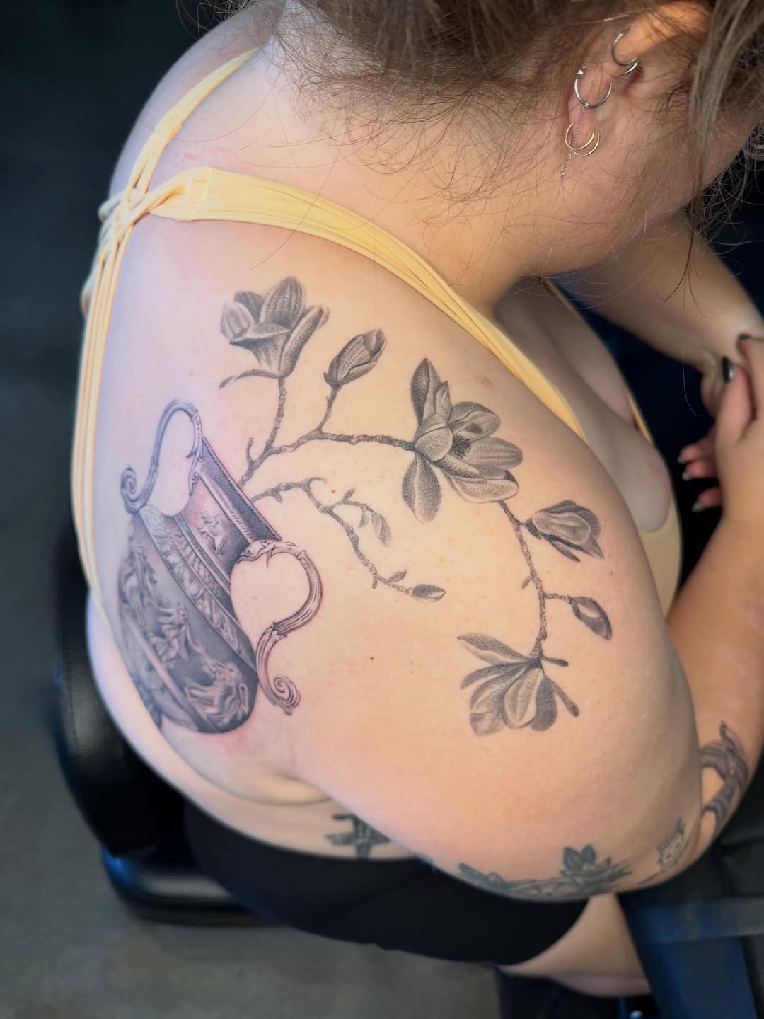 Tattoo by @midnight__mastermind — black_and_grey, illustrative