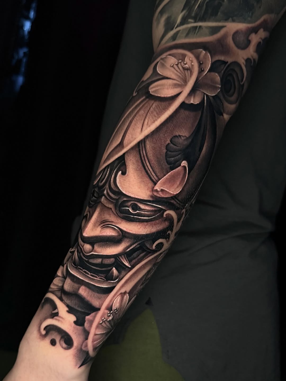 Tattoo by @_snacksy — japanese_irezumi, black_and_grey