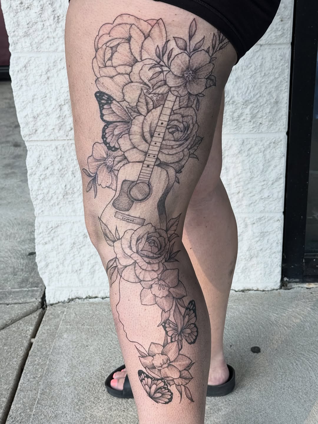Tattoo by @sherick.tattoo — illustrative, black_and_grey