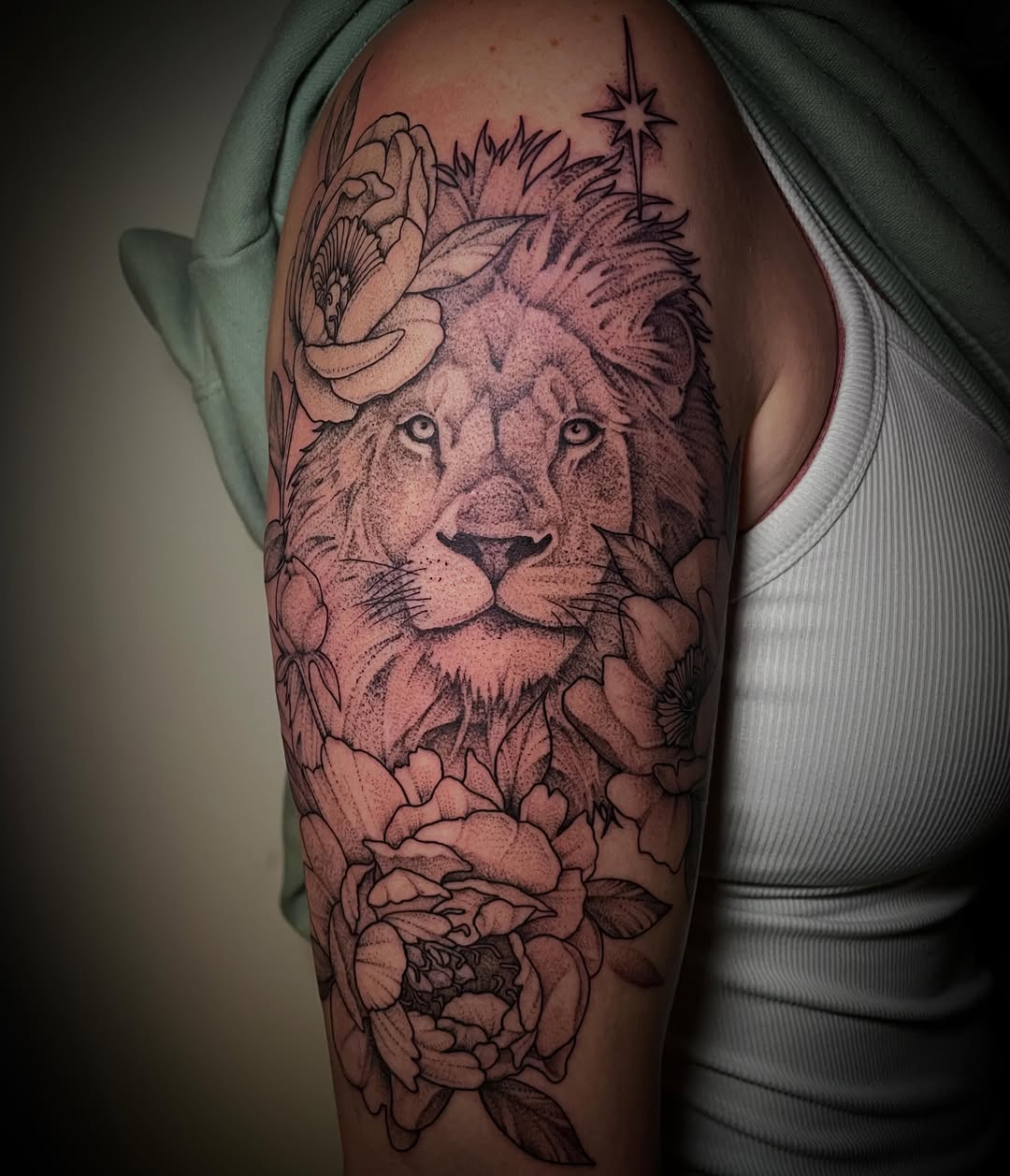 Tattoo by @tyler.shults โ realism, dotwork