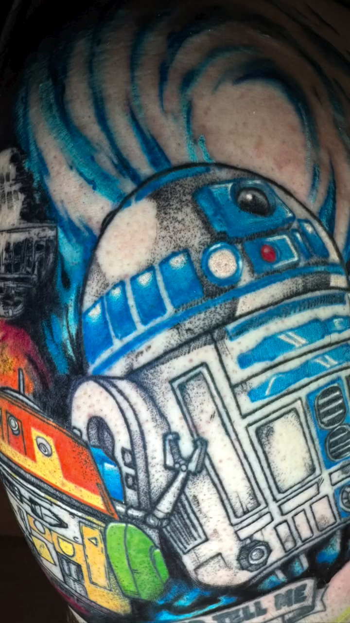 Tattoo by @blainoinsanotattoo — new_school, anime