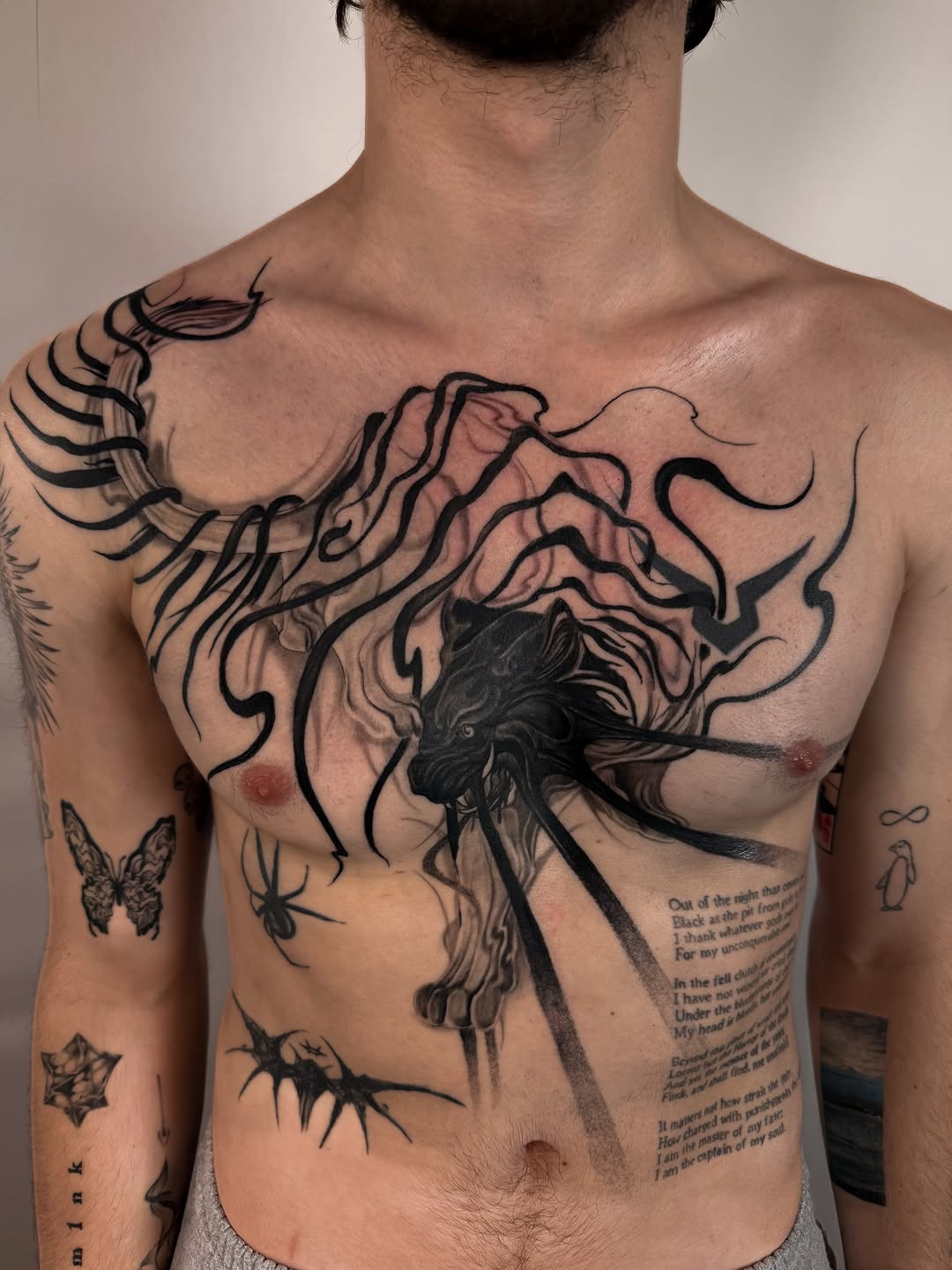Tattoo by @zide.nation — blackwork, illustrative