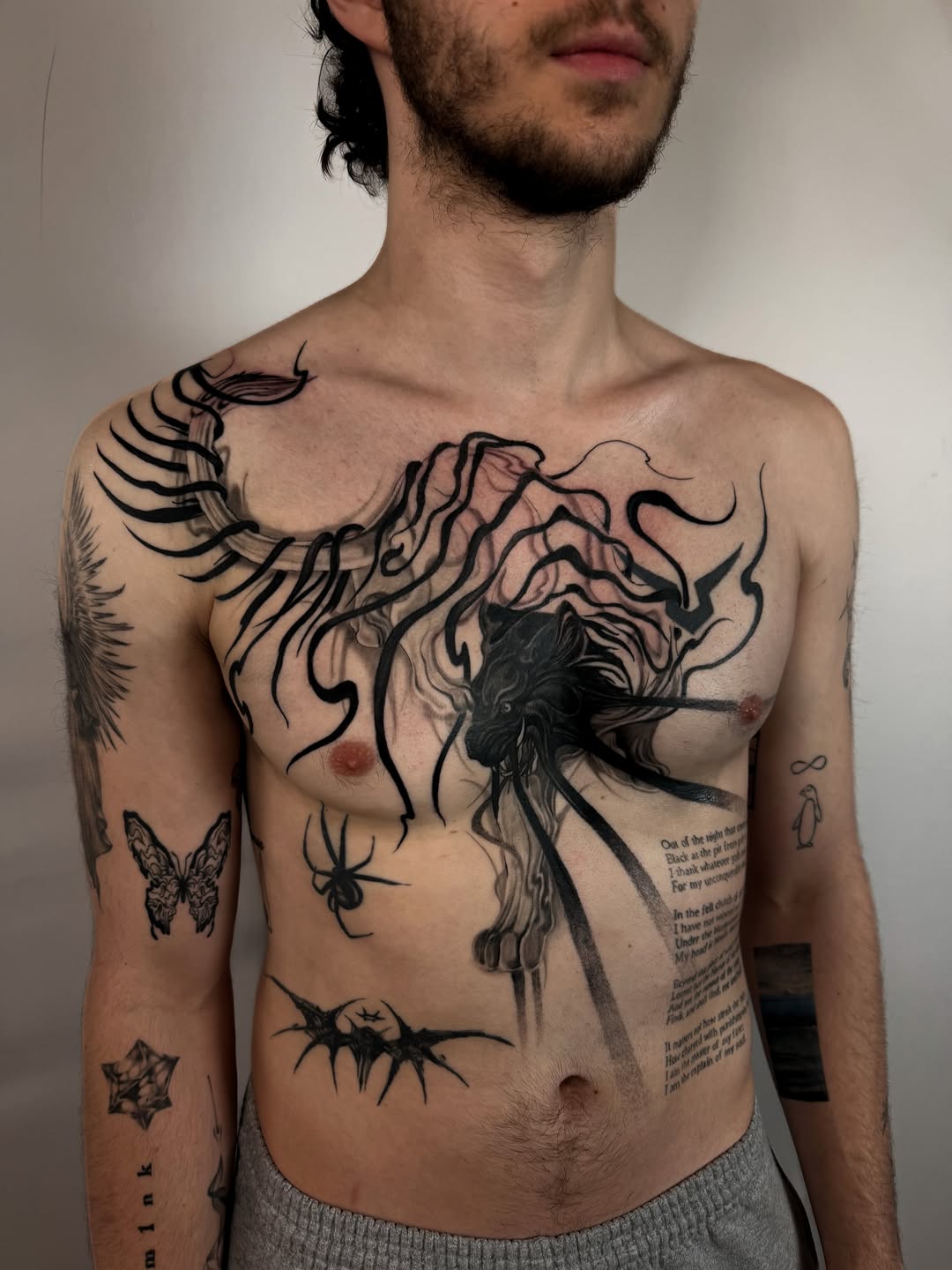 Tattoo by @zide.nation — blackwork, illustrative