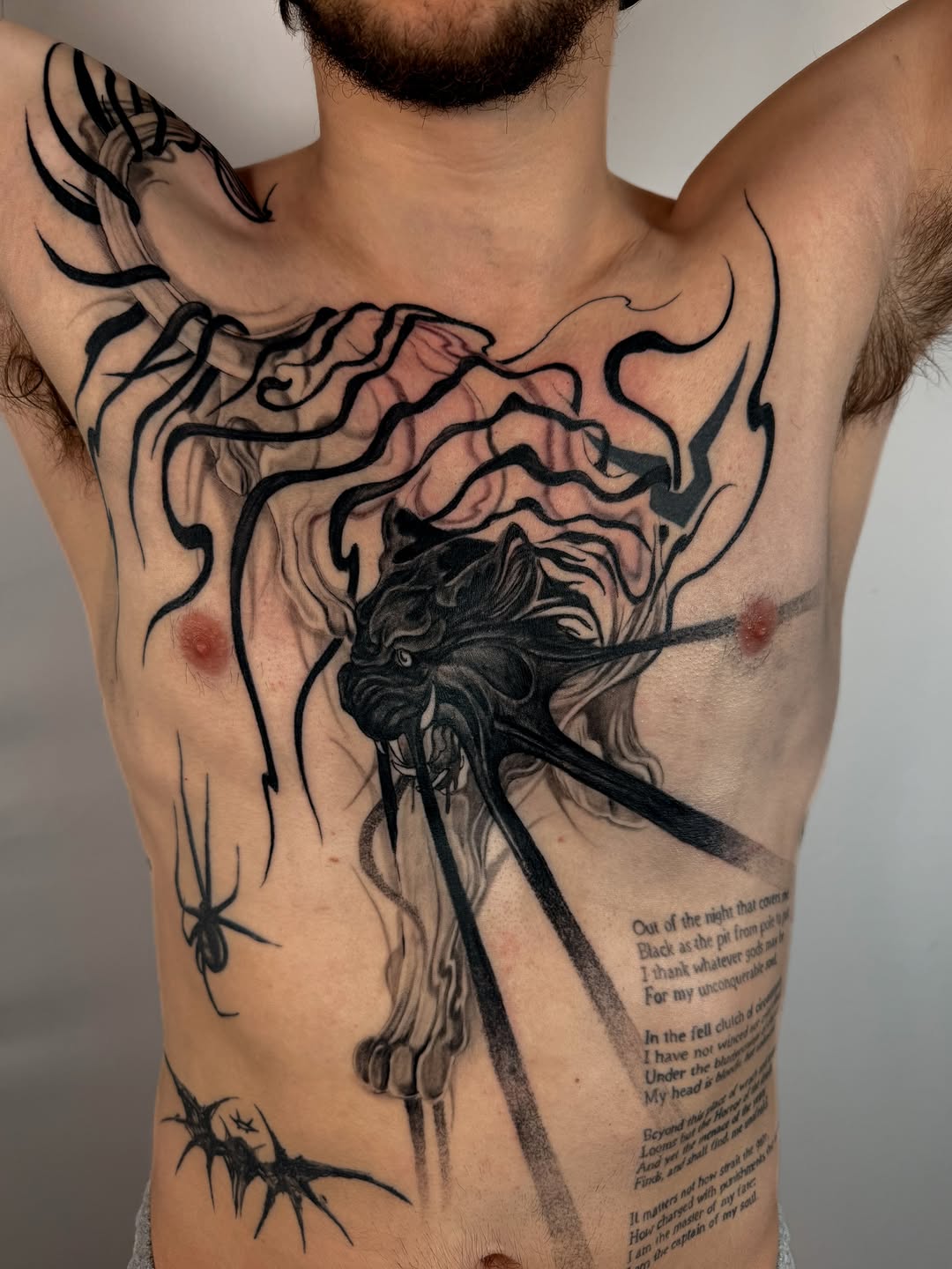 Tattoo by @zide.nation — blackwork, illustrative