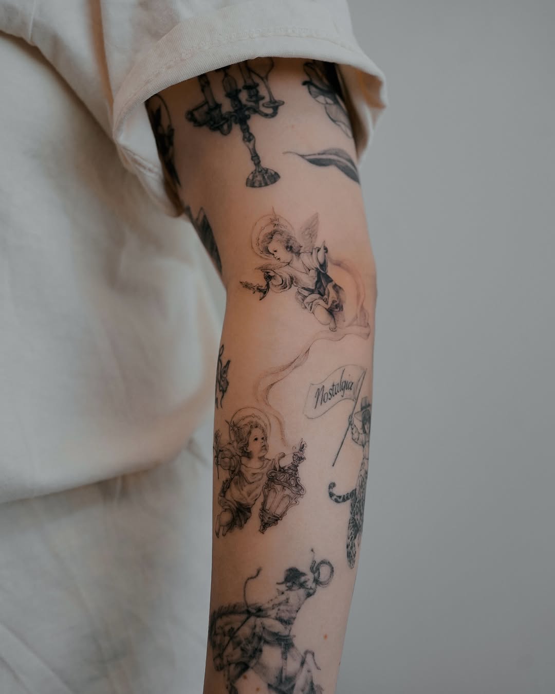 Tattoo by @yeonji_heart โ illustrative, black_and_grey