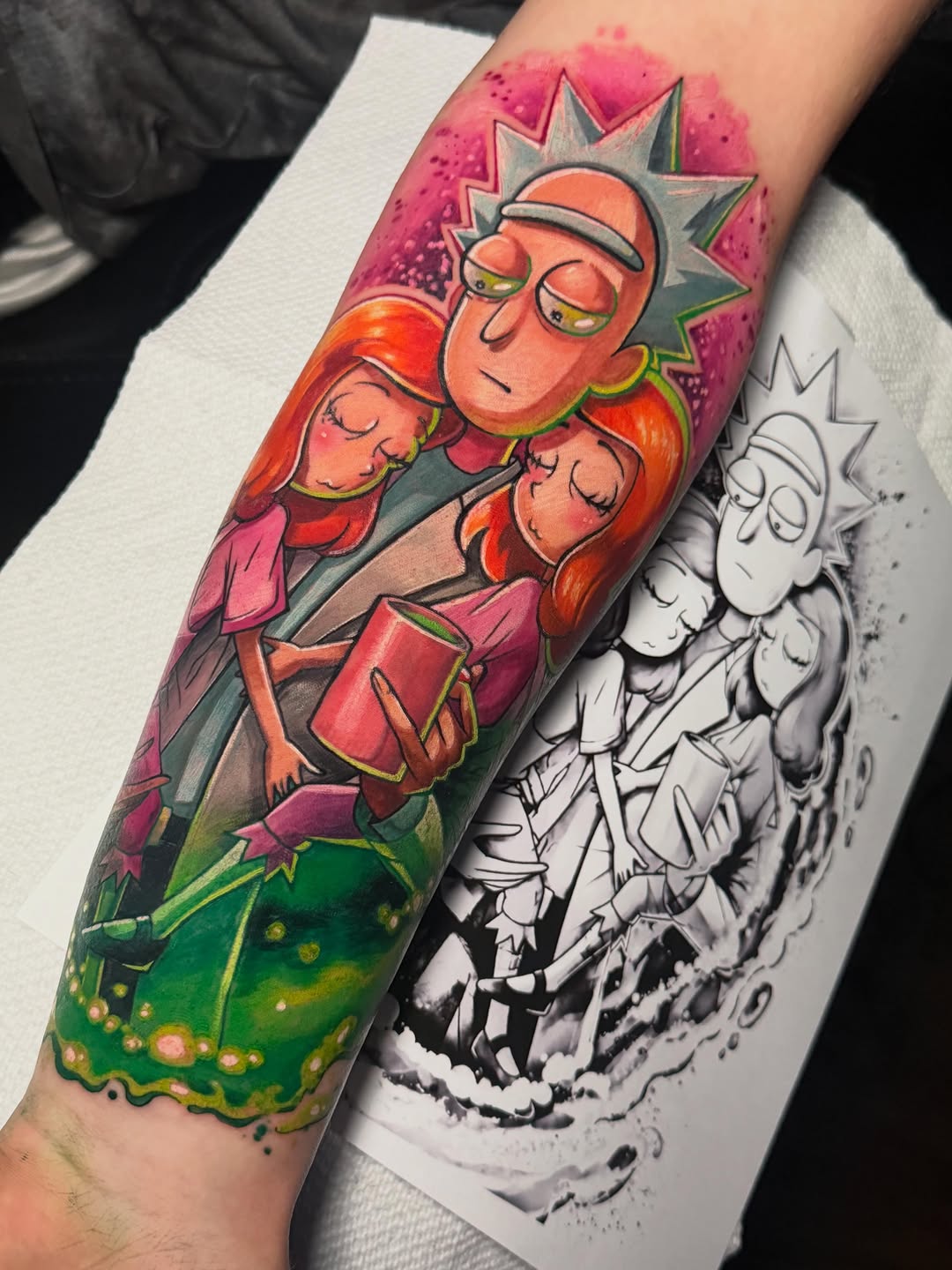 Tattoo by @truepigments โ new_school, anime