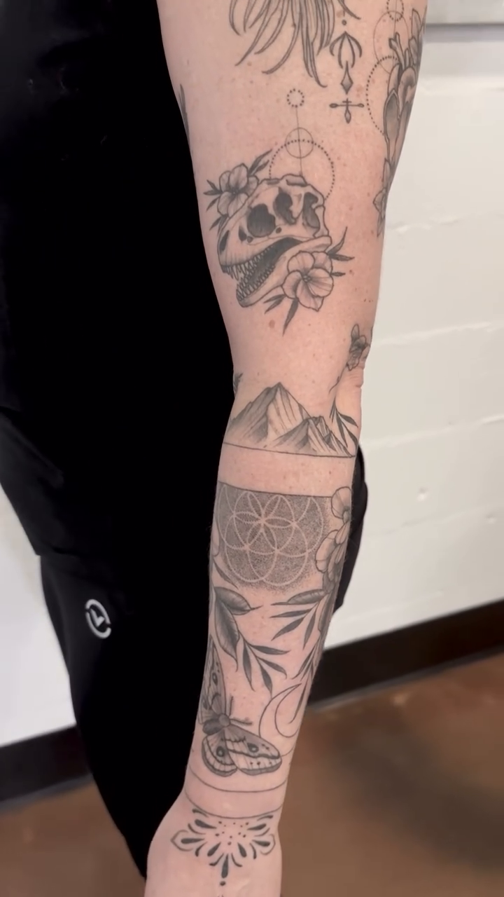 Tattoo by @drewfostertattoo — black_and_grey