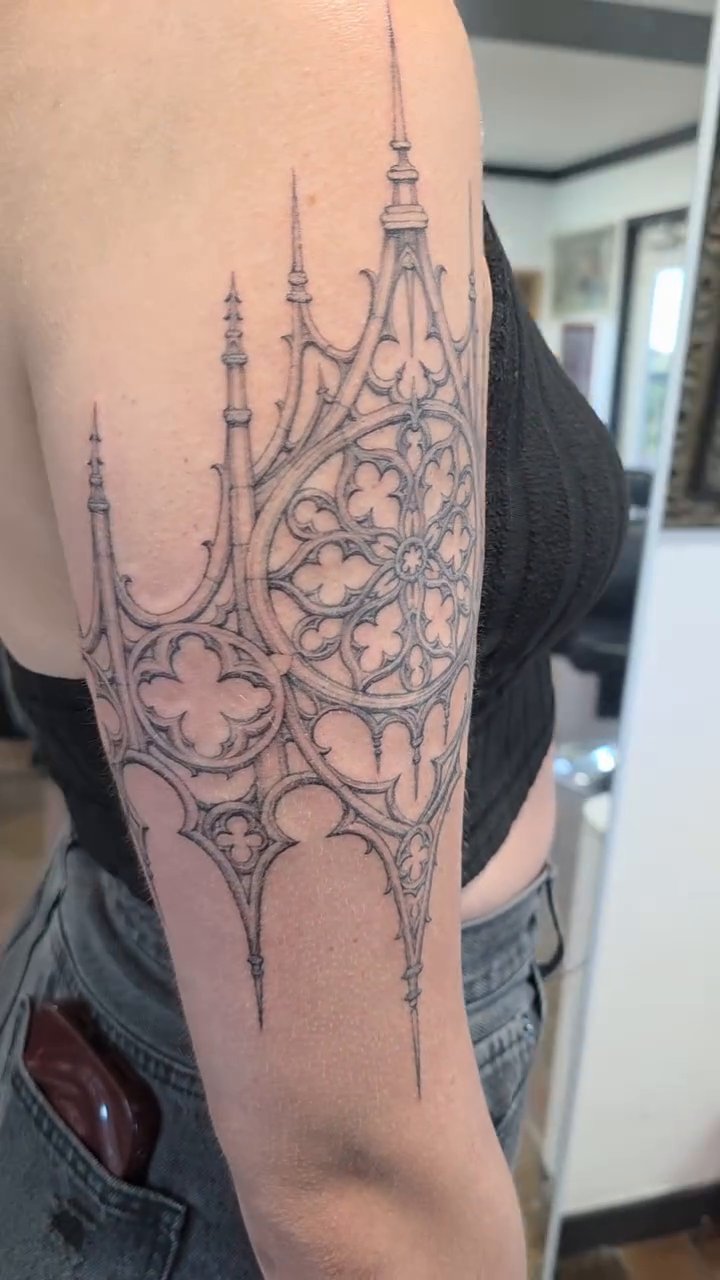 Tattoo by @asparagusnightmare — geometric, blackwork