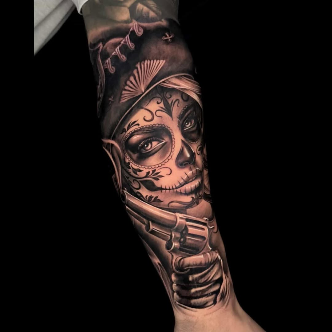 Tattoo by @_snacksy — realism, black_and_grey