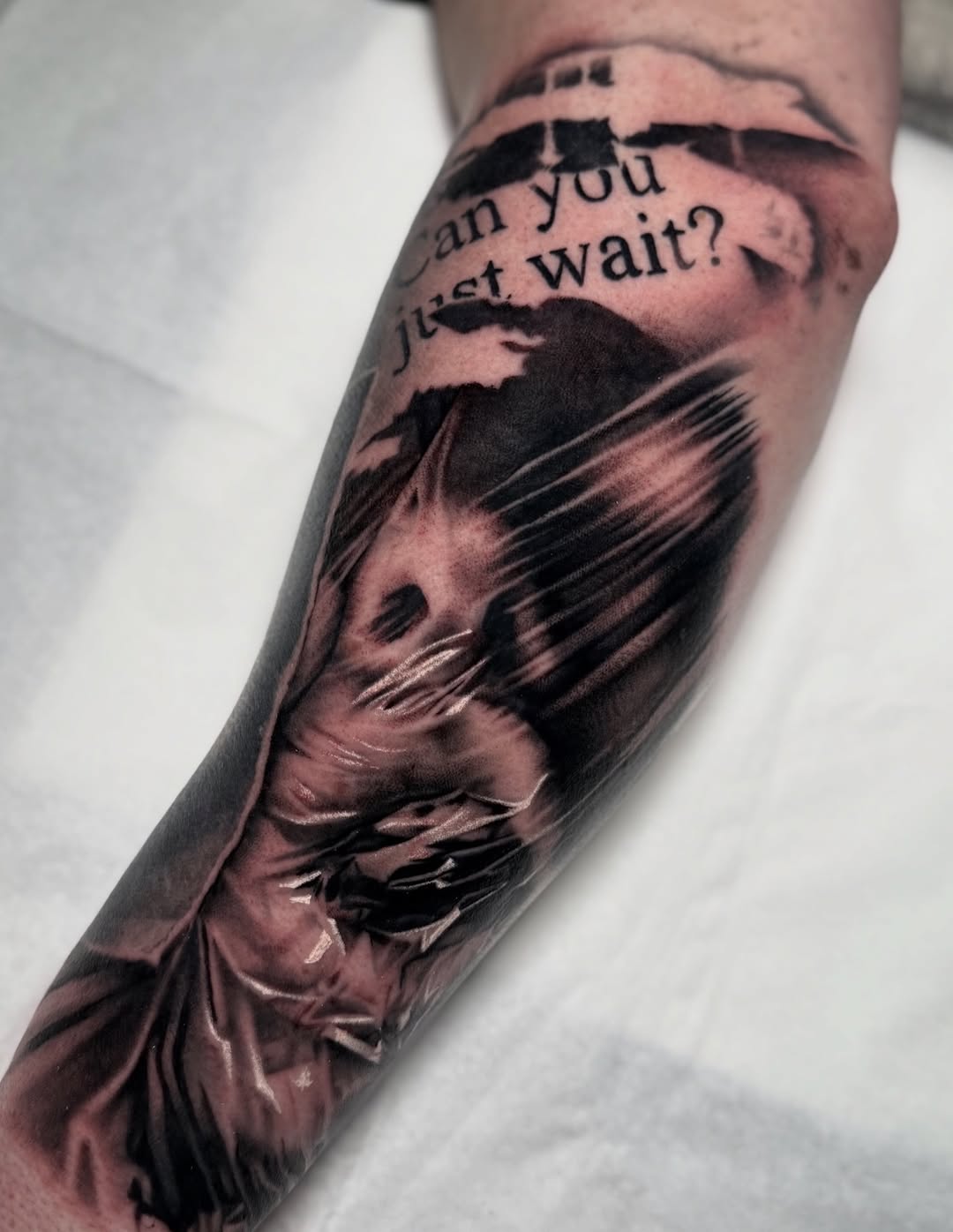 Tattoo by @leahross_tattoo — realism, lettering_script