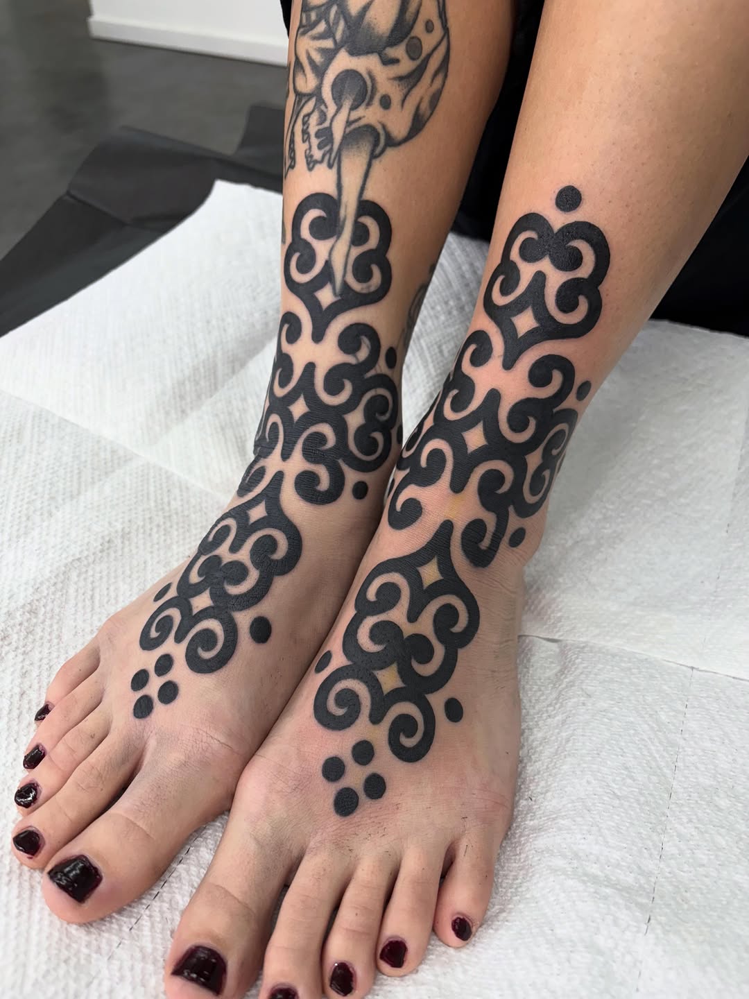 Tattoo by @slime.time.live — blackwork, ornamental